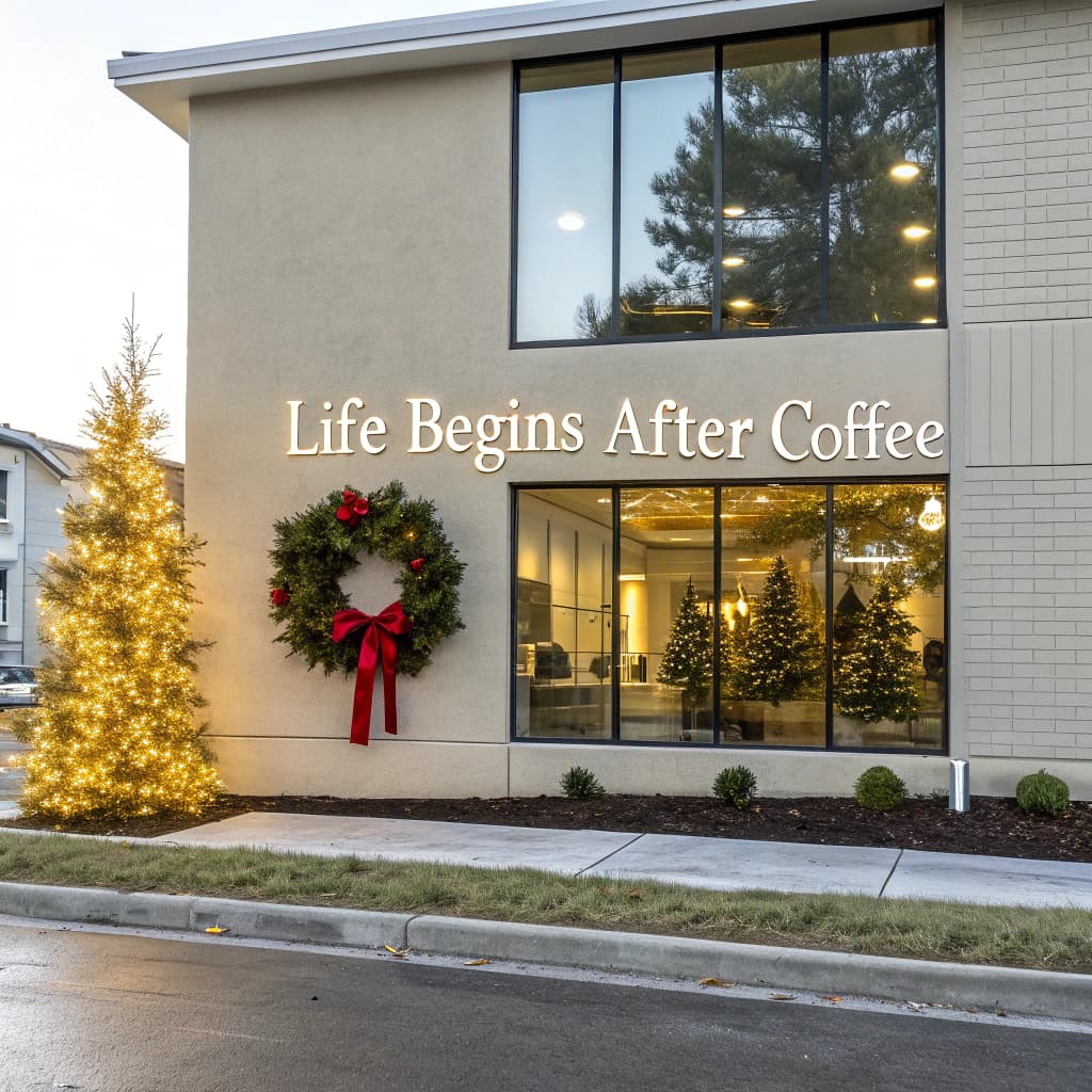 The scene is set outdoors with a building as the focal point.