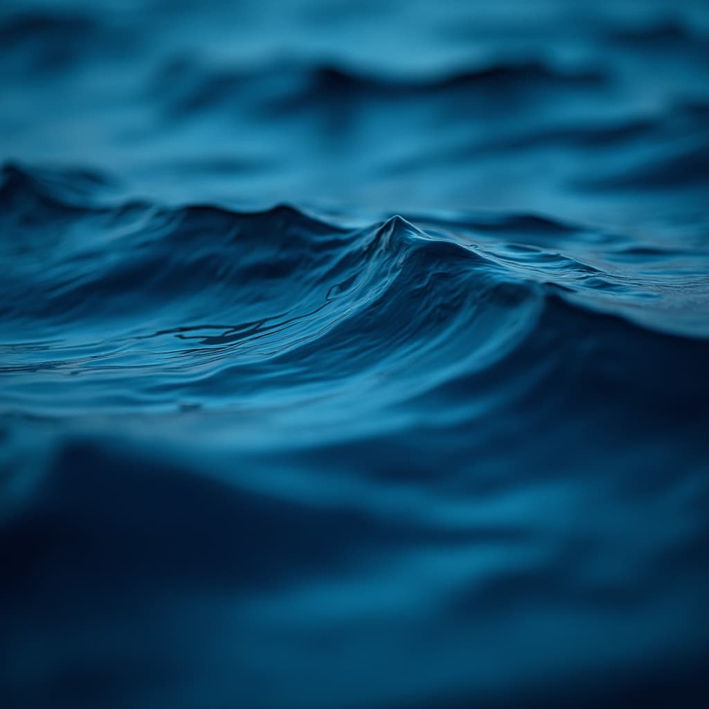 The scene presents an abstract, close-up view of what appears to be flowing water captured in motion.